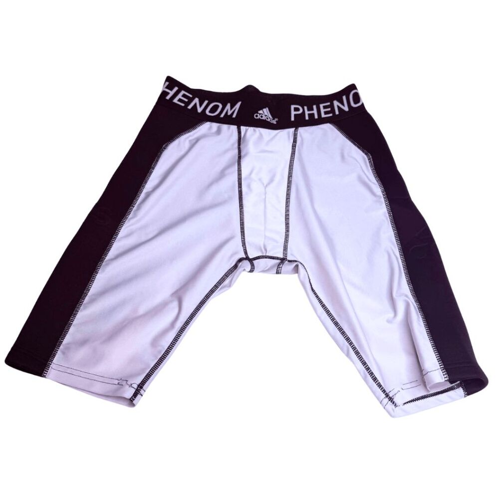 Adidas Boys Phenom Colorblock Stretchy Slider Shorts Black‎ White Medium
